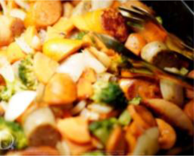 �׸��� ������ ��Ҽҽ��� Assorted sausages & grilled vegetables